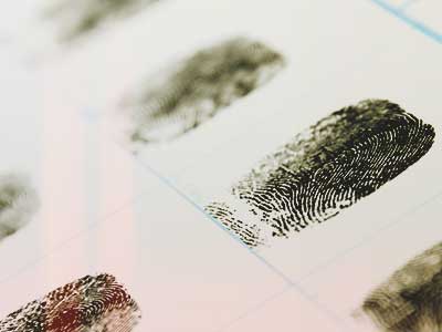 finger print card for background checks