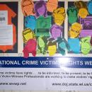 This display represent over 1,200 crime victims who have received services through the Douglas County Victim Witness Assistance Office during the course of the last year from April 1, 2011 to March 31, 2012